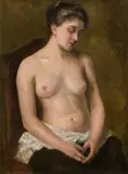 Jehudo Epstein, Female nude, 1940, oil on canvas