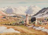 Carl Kessler, View of Kitzbühel, watercolour, gouache on paper