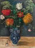 Arthur Kaufmann, Still life with flowers, 1932, oil on canvas