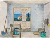 Herbert Breiter, Kalamitsi, 1988, watercolour on laid paper