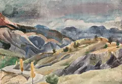 Willy Eisenschitz, Landscape, watercolour on paper