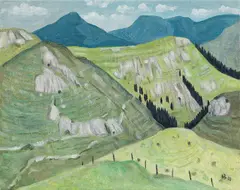 Herbert Breiter, On the Nockalm, 1992, oil on canvas