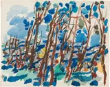 Gustav Hessing, Vienna Woods, watercolour on paper