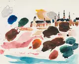Gustav Hessing, Monastery, c. 1930, watercolour on paper