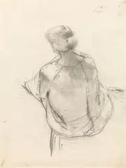 Franz Wiegele, Woman seen from the back, c. 1919, graphite on paper
