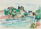 Werner Augustiner, Paris, 1963, oil on canvas on cardboard