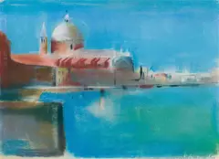 Lois Pregartbauer, Basilica del Redentore, 1924, pastel on paper