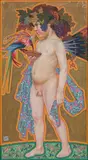 Alfred Waagner, Autumn putto, oil on canvas