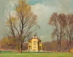 Anton Hans Karlinsky, Lusthaus, oil on canvas