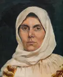 Portrait of a woman by Herbert von Reyl-Hanisch, oil on canvas, offered May 2021