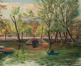 Heustadl-Wasser by Erich Miller-Hauenfels, oil on panel, sold May 2021