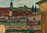 Heinrich Schröder, Eichstätt, oil on cardboard