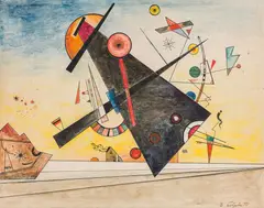 Untitled by Vasilij Dmitrievich Bobrov, 1921, mixed media on paper, sold May 2021