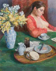 The breakfast by Ramon Pichot, oil on canvas, sold May 2021