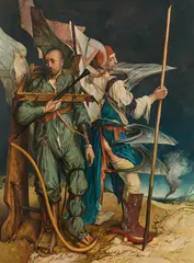 Samuel Bak, Angel of war, 1977, oil on canvas