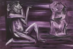 Untitled by Hubert Schmalix, 1982, oil on canvas; unframed, offered May 2021