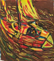 Untitled by Hubert Schmalix, 1980, oil on canvas; unframed, offered May 2021