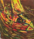 Hubert Schmalix, Untitled, 1980, oil on canvas; unframed