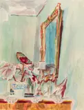 Flowering plant by Alfred Wickenburg, 1944, watercolour over pencil on paper; framed, offered May 2021