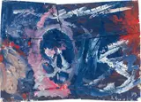 Hubert Schmalix, Untitled, 1983, mixed media on paper; framed