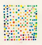 Heinz Mack, Dance of colours, 1997, pastel chalk, mixed media on paper; framed