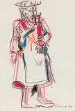 Adolf Frohner, Untitled, 1994, mixed media on paper; framed