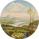 Karl Hodina, The chess master, oil on panel; framed
