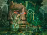 Peter Proksch, The spring, 1979, resin oil, egg tempera/canvas on wood pulp; framed