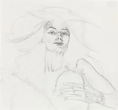 Leherb, Untitled, graphite on paper; framed
