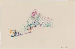 Josef Mikl, Untitled, 1953, mixed media on paper; unframed