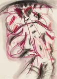 Adolf Frohner, Untitled, mixed media on paper; framed