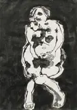 Adolf Frohner, Untitled, mixed media on paper; framed