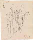 Max Weiler, Untitled, 1981, India ink on paper; framed