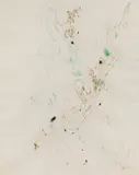 Max Weiler, Plant at the roadside, 1974, colour pencil on paper; framed