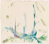 Max Weiler, Wachsen, 1986, mixed media on paper; unframed