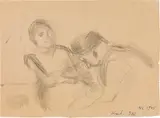 Maria Lassnig, Untitled, 1945, graphite on paper; unframed