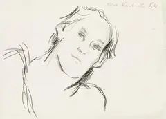 Krankenhaus 64 by Maria Lassnig, 1964, graphite on paper; unframed, sold May 2021