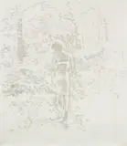 Sevda Chkoutova, Birdsongs_44, 2002, pencil on paper; framed
