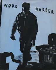 Work Harder by Andreas Leikauf, 2006, oil on canvas; unframed, sold May 2021