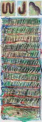Drago J. Prelog, Untitled, 1986, mixed media on paper; framed
