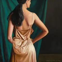 Michael Fuchs, Portrait of a woman, 2001, oil on canvas; framed