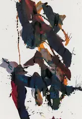 Franz Grabmayr, Tanzbild, coloured ink on paper; framed