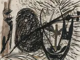 Gunter Damisch, Untitled, 1988, mixed media on paper; framed