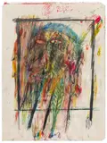 Franz Ringel, Untitled, mixed media on paper; framed
