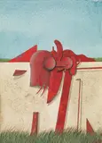 Karl Korab, Untitled, 1975, mixed media on paper; framed