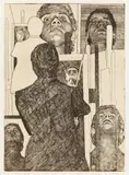 Robert Klemmer, Klemmer malt Klemmer, etching; framed