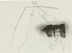 Tobias Pils, Untitled, mixed media on paper; framed