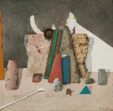 Karl Korab, Untitled, 1973, mixed media on paper; framed