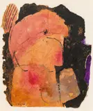 Ladislas Kijno, Untitled, mixed media, collage on paper; framed
