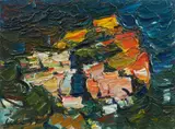 Viktor Lederer, Rocks in a quarry, 1997, oil on canvas; framed